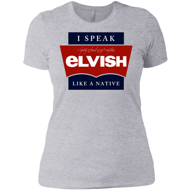 T-Shirts Heather Grey / X-Small I speak elvish Women's Premium T-Shirt