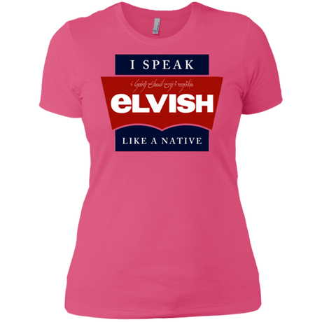 T-Shirts Hot Pink / X-Small I speak elvish Women's Premium T-Shirt