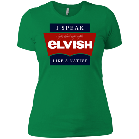 T-Shirts Kelly Green / X-Small I speak elvish Women's Premium T-Shirt