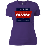 T-Shirts Purple / X-Small I speak elvish Women's Premium T-Shirt
