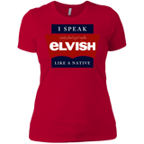 T-Shirts Red / X-Small I speak elvish Women's Premium T-Shirt