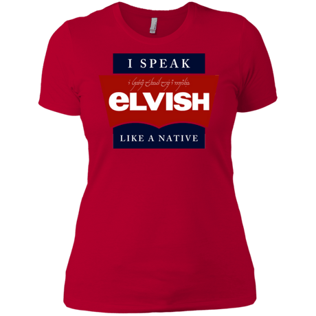 T-Shirts Red / X-Small I speak elvish Women's Premium T-Shirt