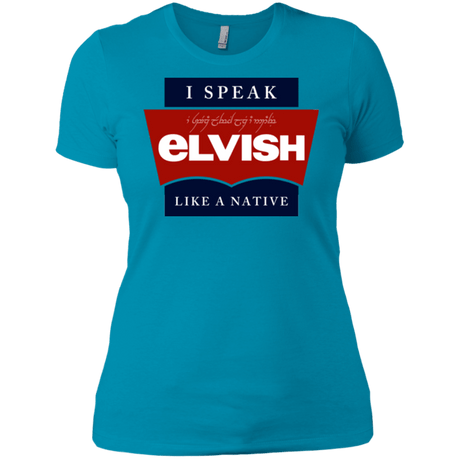 T-Shirts Turquoise / X-Small I speak elvish Women's Premium T-Shirt