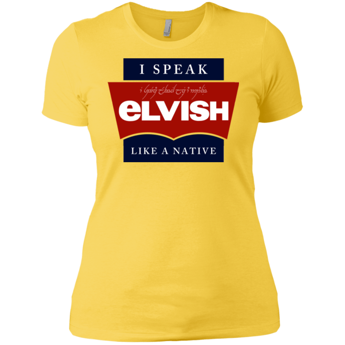 T-Shirts Vibrant Yellow / X-Small I speak elvish Women's Premium T-Shirt
