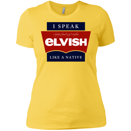 T-Shirts Vibrant Yellow / X-Small I speak elvish Women's Premium T-Shirt