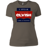 T-Shirts Warm Grey / X-Small I speak elvish Women's Premium T-Shirt
