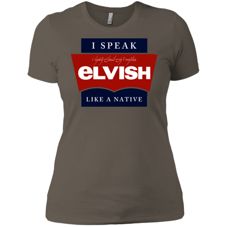 T-Shirts Warm Grey / X-Small I speak elvish Women's Premium T-Shirt
