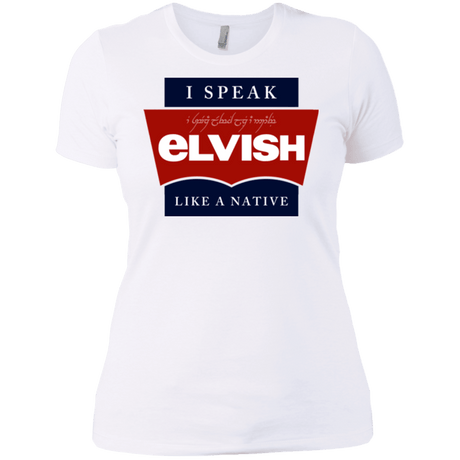 T-Shirts White / X-Small I speak elvish Women's Premium T-Shirt
