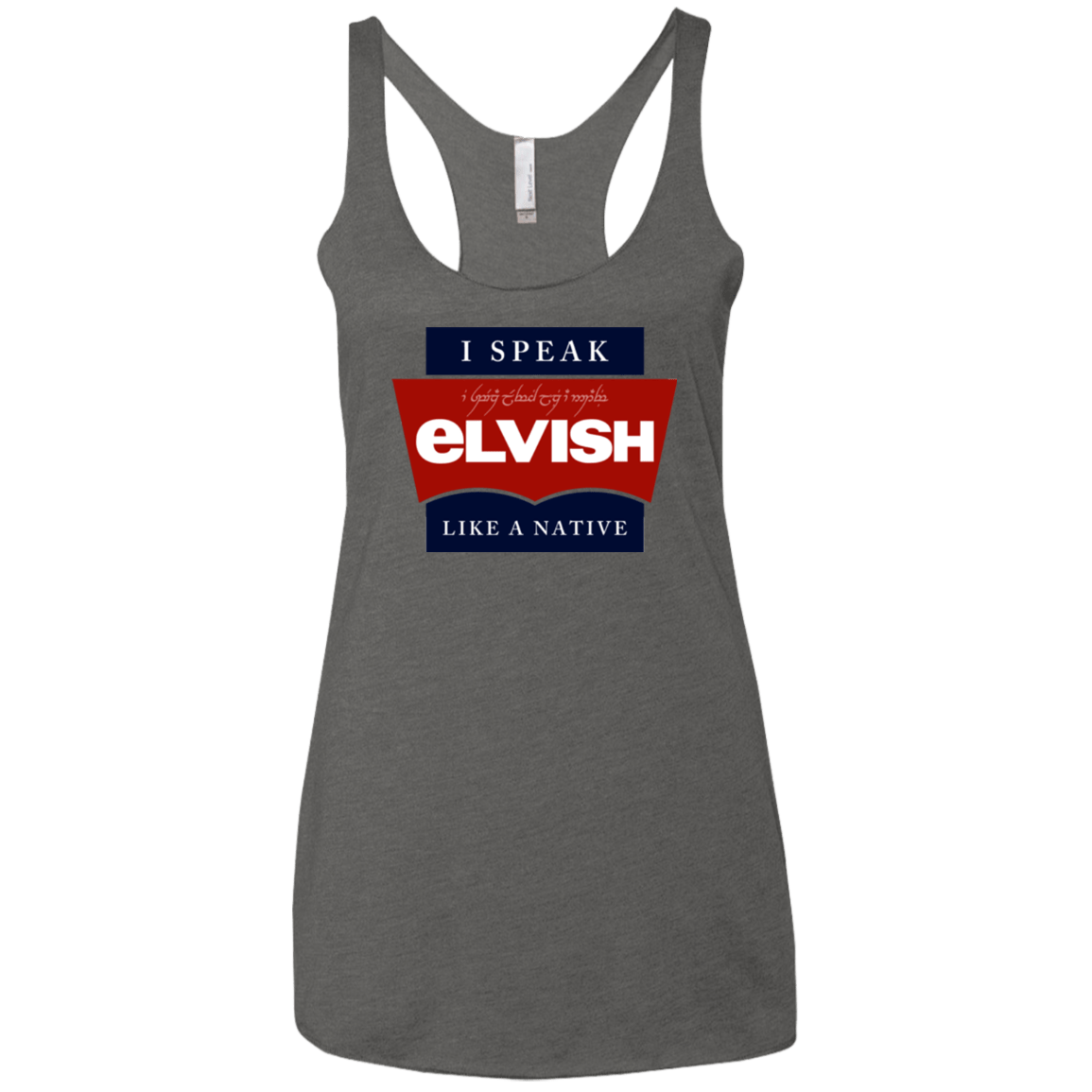 T-Shirts Premium Heather / X-Small I speak elvish Women's Triblend Racerback Tank