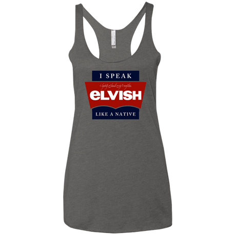 T-Shirts Premium Heather / X-Small I speak elvish Women's Triblend Racerback Tank