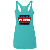 T-Shirts Tahiti Blue / X-Small I speak elvish Women's Triblend Racerback Tank