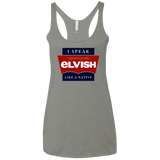 T-Shirts Venetian Grey / X-Small I speak elvish Women's Triblend Racerback Tank