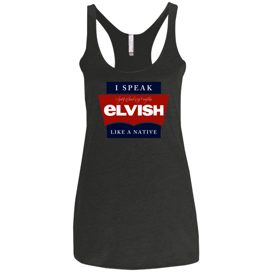 T-Shirts Vintage Black / X-Small I speak elvish Women's Triblend Racerback Tank