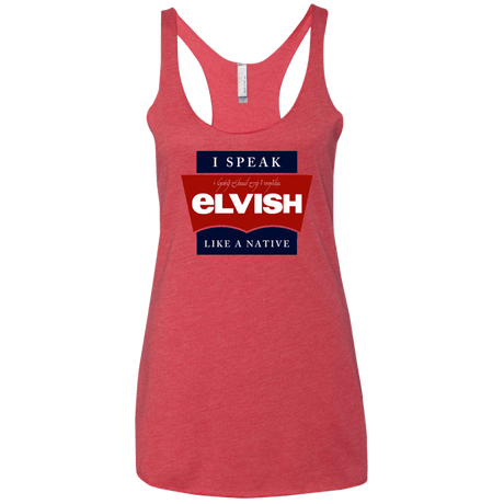 T-Shirts Vintage Red / X-Small I speak elvish Women's Triblend Racerback Tank