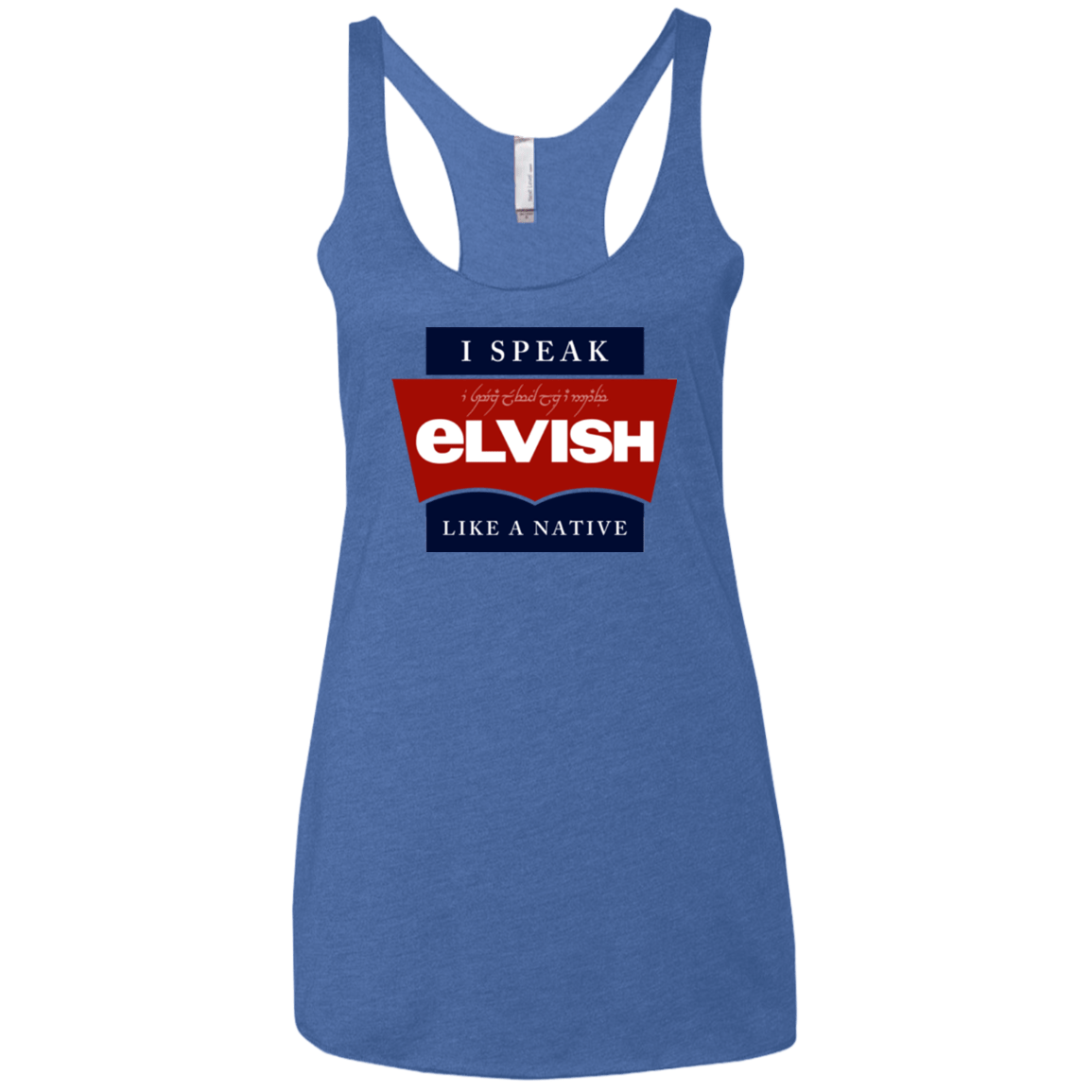 T-Shirts Vintage Royal / X-Small I speak elvish Women's Triblend Racerback Tank