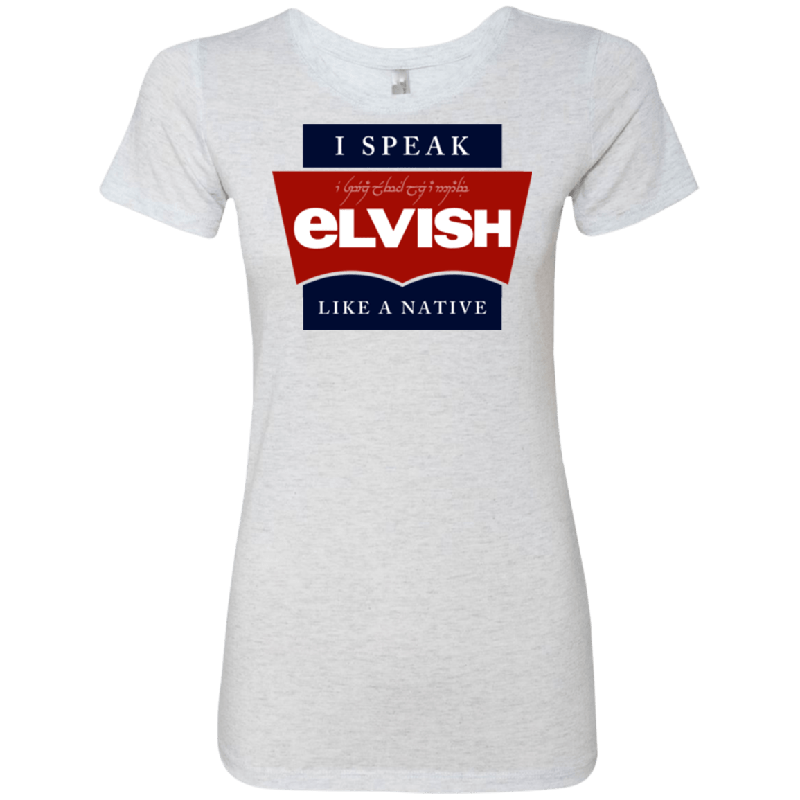 T-Shirts Heather White / Small I speak elvish Women's Triblend T-Shirt