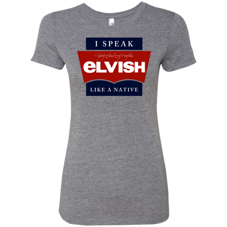 T-Shirts Premium Heather / Small I speak elvish Women's Triblend T-Shirt
