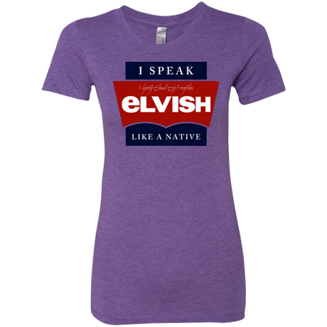 T-Shirts Purple Rush / Small I speak elvish Women's Triblend T-Shirt