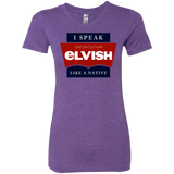 T-Shirts Purple Rush / Small I speak elvish Women's Triblend T-Shirt