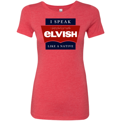 T-Shirts Vintage Red / Small I speak elvish Women's Triblend T-Shirt