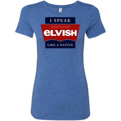 T-Shirts Vintage Royal / Small I speak elvish Women's Triblend T-Shirt