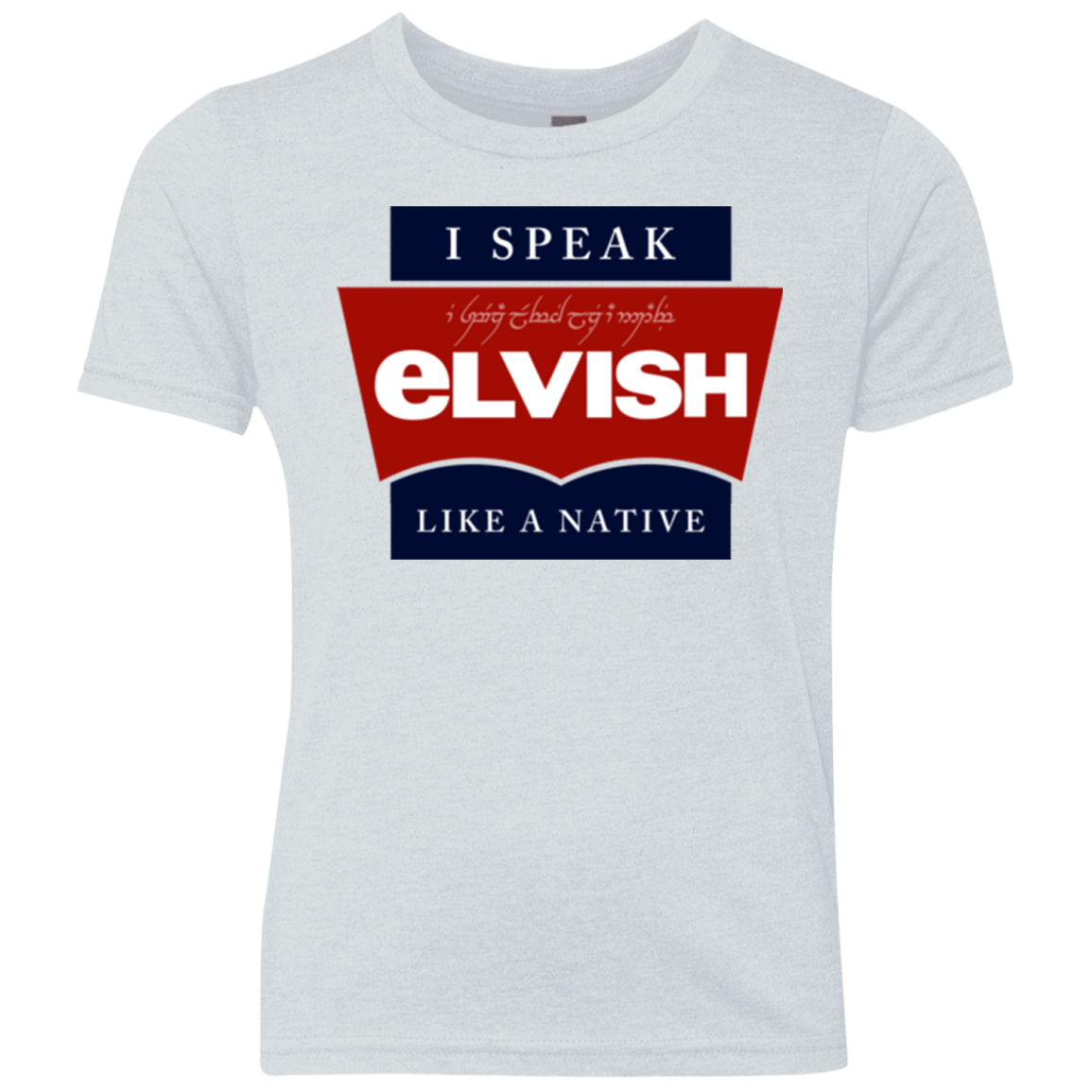 T-Shirts Heather White / YXS I speak elvish Youth Triblend T-Shirt