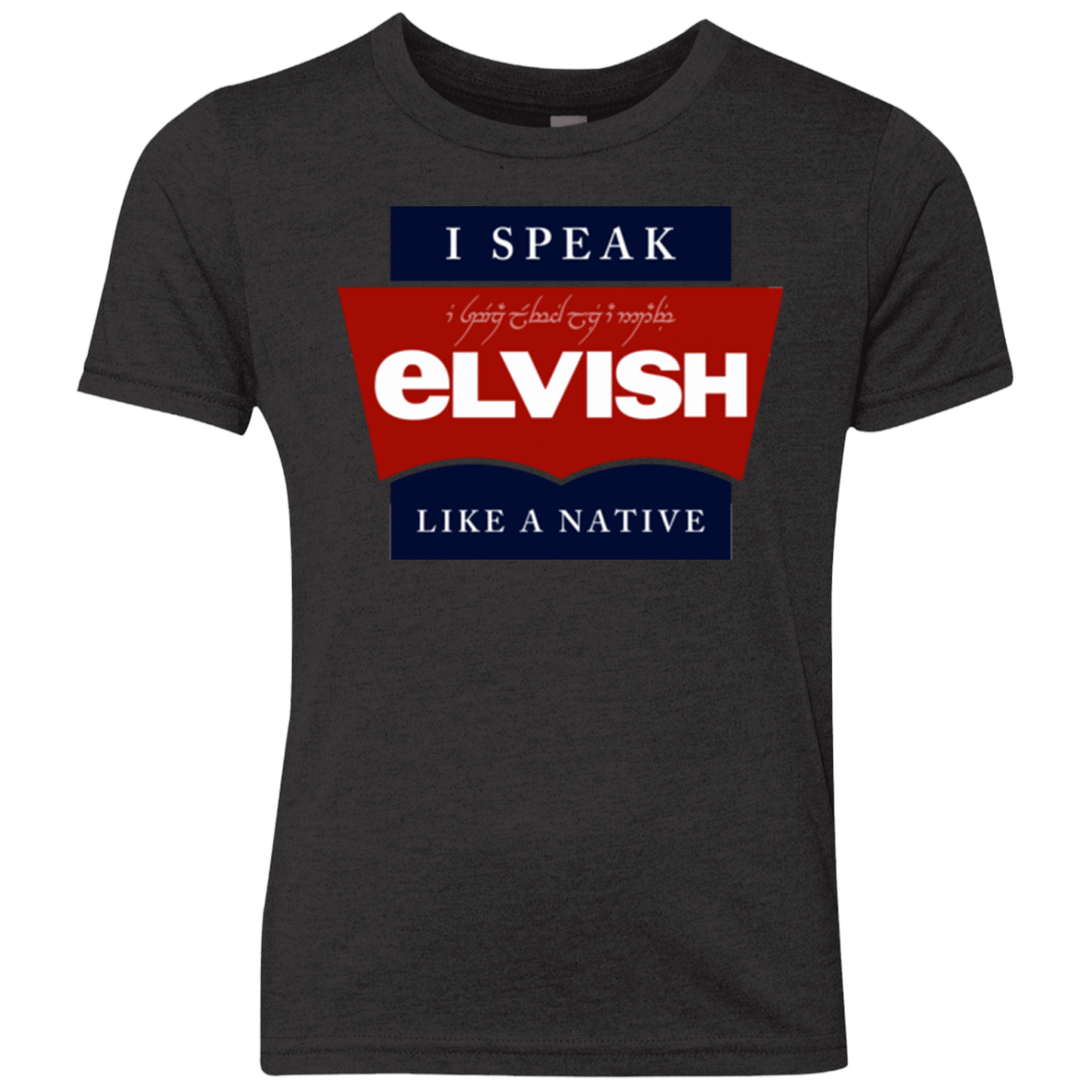 T-Shirts Vintage Black / YXS I speak elvish Youth Triblend T-Shirt