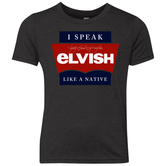 T-Shirts Vintage Black / YXS I speak elvish Youth Triblend T-Shirt
