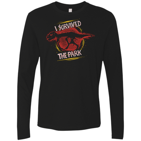T-Shirts Black / Small I SURVIVED THE PARK Men's Premium Long Sleeve