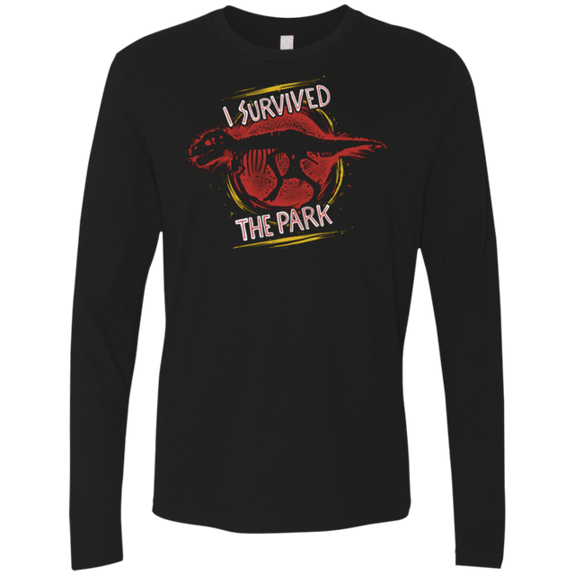 T-Shirts Black / Small I SURVIVED THE PARK Men's Premium Long Sleeve