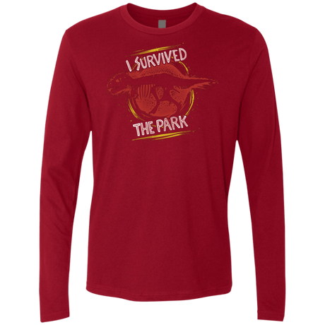 T-Shirts Cardinal / Small I SURVIVED THE PARK Men's Premium Long Sleeve