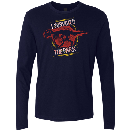 T-Shirts Midnight Navy / Small I SURVIVED THE PARK Men's Premium Long Sleeve