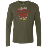 T-Shirts Military Green / Small I SURVIVED THE PARK Men's Premium Long Sleeve