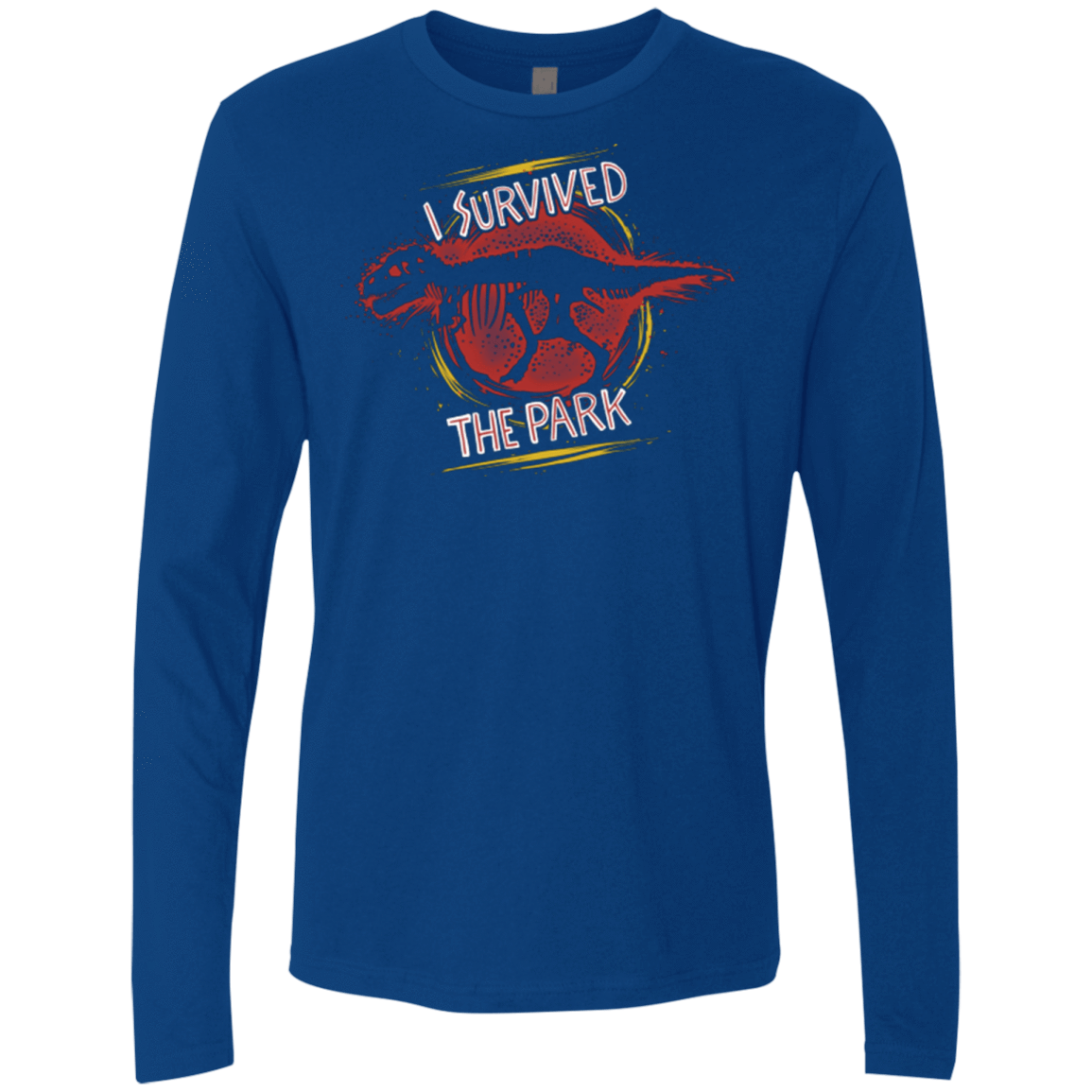 T-Shirts Royal / Small I SURVIVED THE PARK Men's Premium Long Sleeve