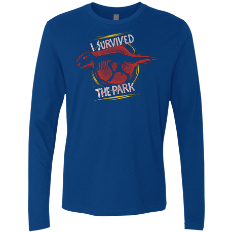T-Shirts Royal / Small I SURVIVED THE PARK Men's Premium Long Sleeve