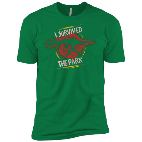 T-Shirts Kelly Green / X-Small I SURVIVED THE PARK Men's Premium T-Shirt