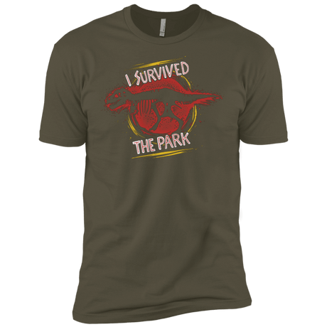 T-Shirts Military Green / X-Small I SURVIVED THE PARK Men's Premium T-Shirt