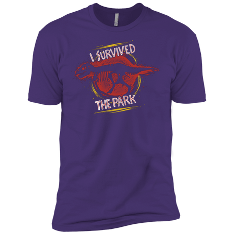 T-Shirts Purple / X-Small I SURVIVED THE PARK Men's Premium T-Shirt
