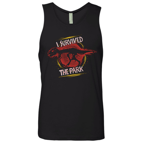 T-Shirts Black / Small I SURVIVED THE PARK Men's Premium Tank Top