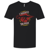 T-Shirts Black / X-Small I SURVIVED THE PARK Men's Premium V-Neck