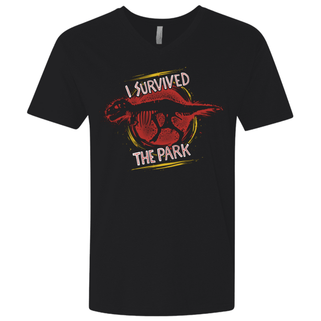 T-Shirts Black / X-Small I SURVIVED THE PARK Men's Premium V-Neck