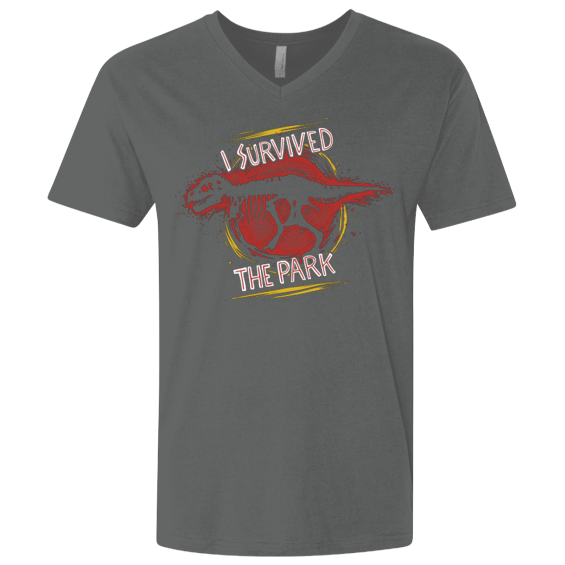 T-Shirts Heavy Metal / X-Small I SURVIVED THE PARK Men's Premium V-Neck