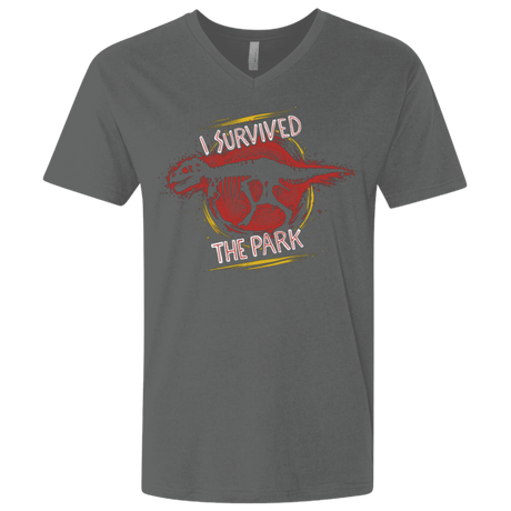 T-Shirts Heavy Metal / X-Small I SURVIVED THE PARK Men's Premium V-Neck