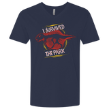 T-Shirts Midnight Navy / X-Small I SURVIVED THE PARK Men's Premium V-Neck