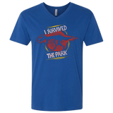 T-Shirts Royal / X-Small I SURVIVED THE PARK Men's Premium V-Neck