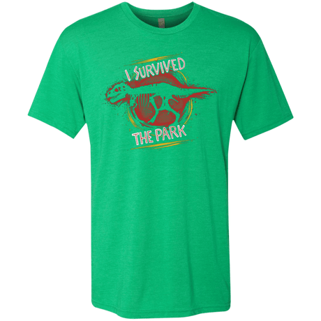 T-Shirts Envy / Small I SURVIVED THE PARK Men's Triblend T-Shirt