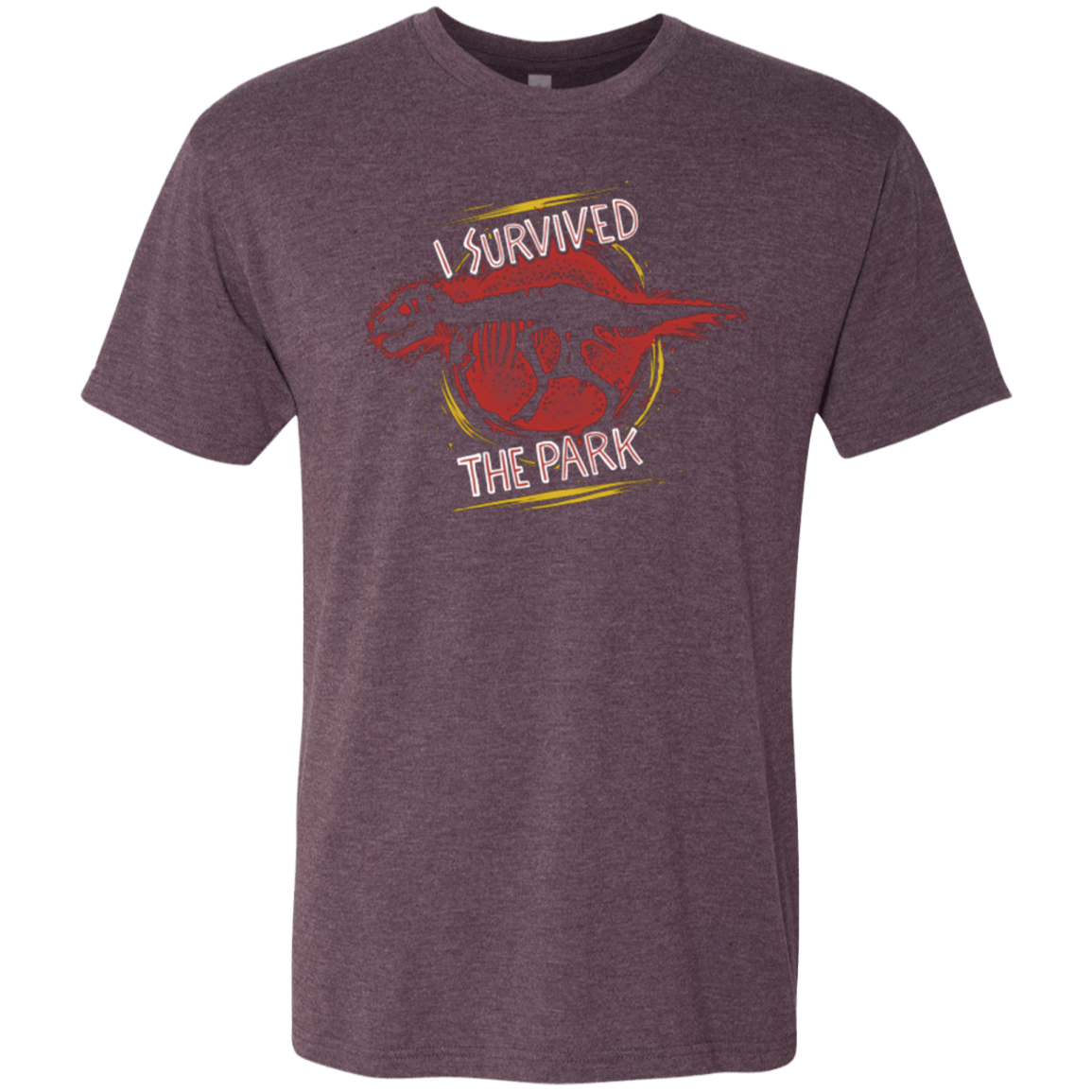 T-Shirts Vintage Purple / Small I SURVIVED THE PARK Men's Triblend T-Shirt