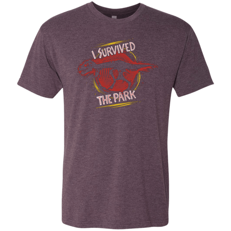 T-Shirts Vintage Purple / Small I SURVIVED THE PARK Men's Triblend T-Shirt