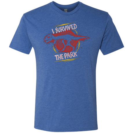 T-Shirts Vintage Royal / Small I SURVIVED THE PARK Men's Triblend T-Shirt
