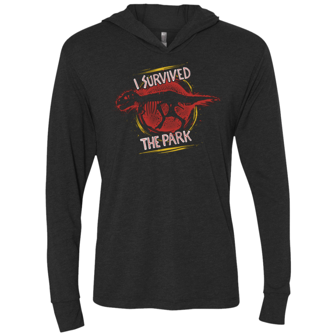 T-Shirts Vintage Black / X-Small I SURVIVED THE PARK Triblend Long Sleeve Hoodie Tee